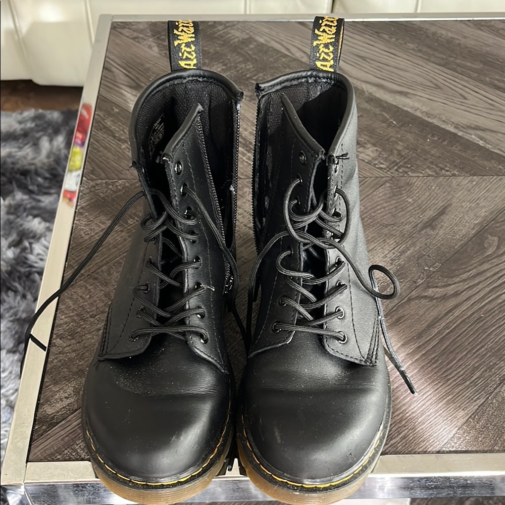 Dr. Martens Black Leather Combat Boots